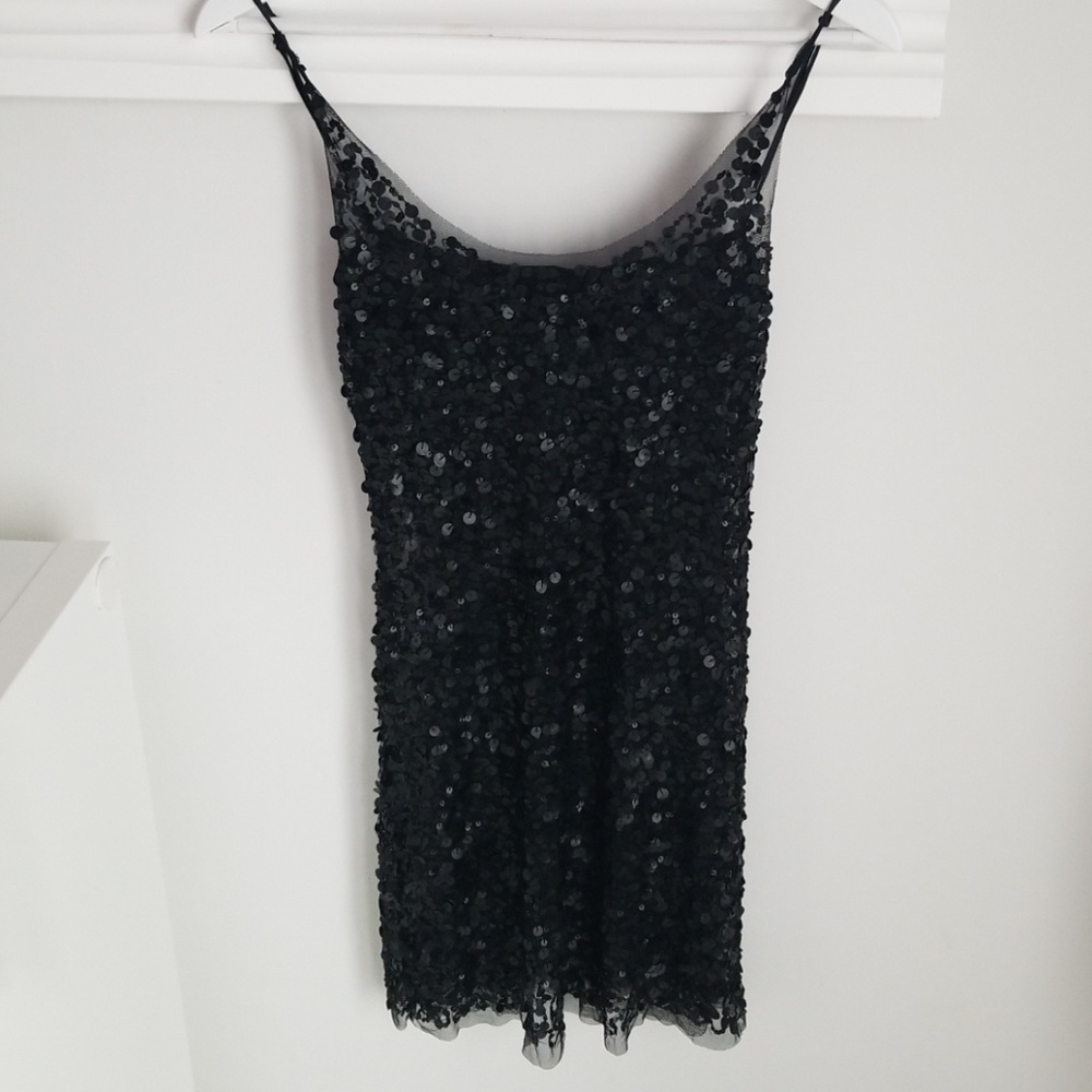 Sexy black short dress sparkle